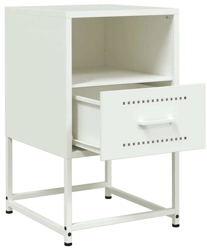 Mesa de cabeceira 36x39x60,5 cm aço branco