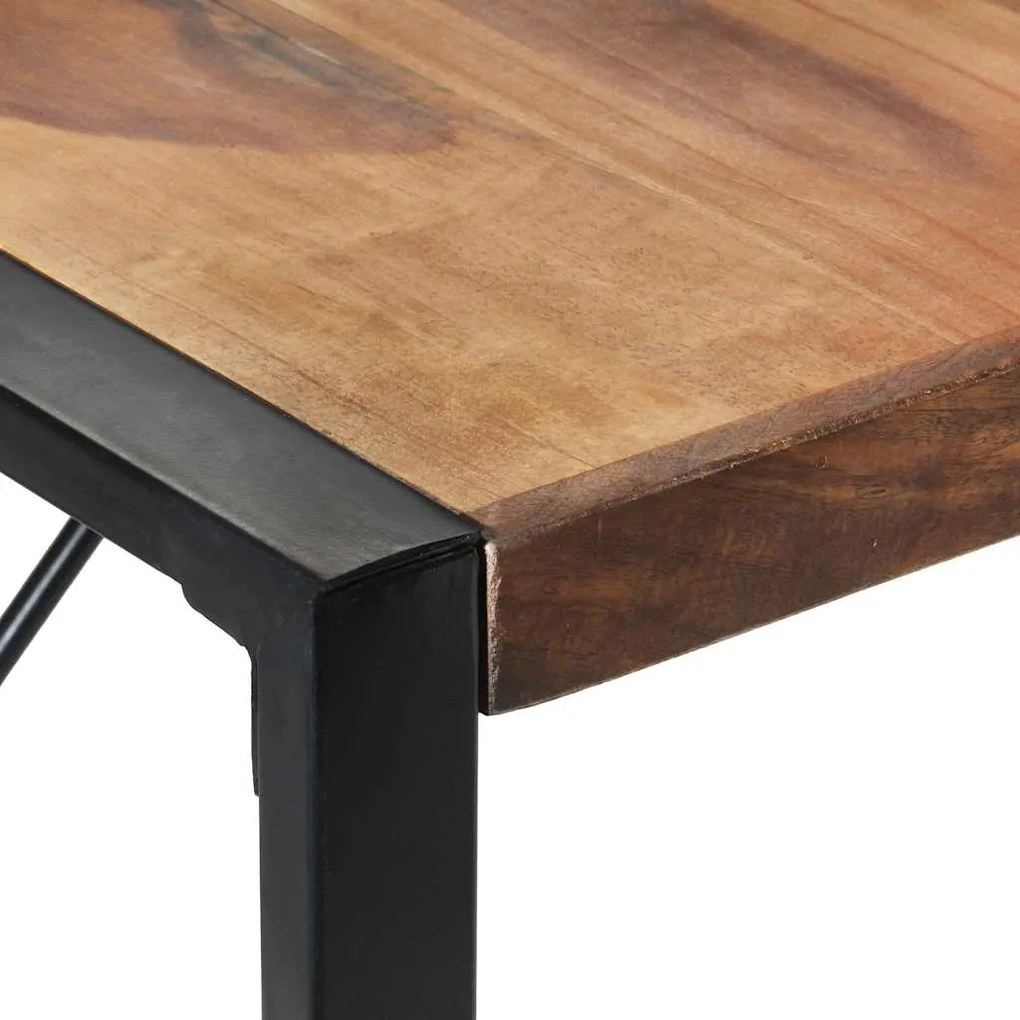 Mesa de jantar 140x140x75 cm madeira maciça