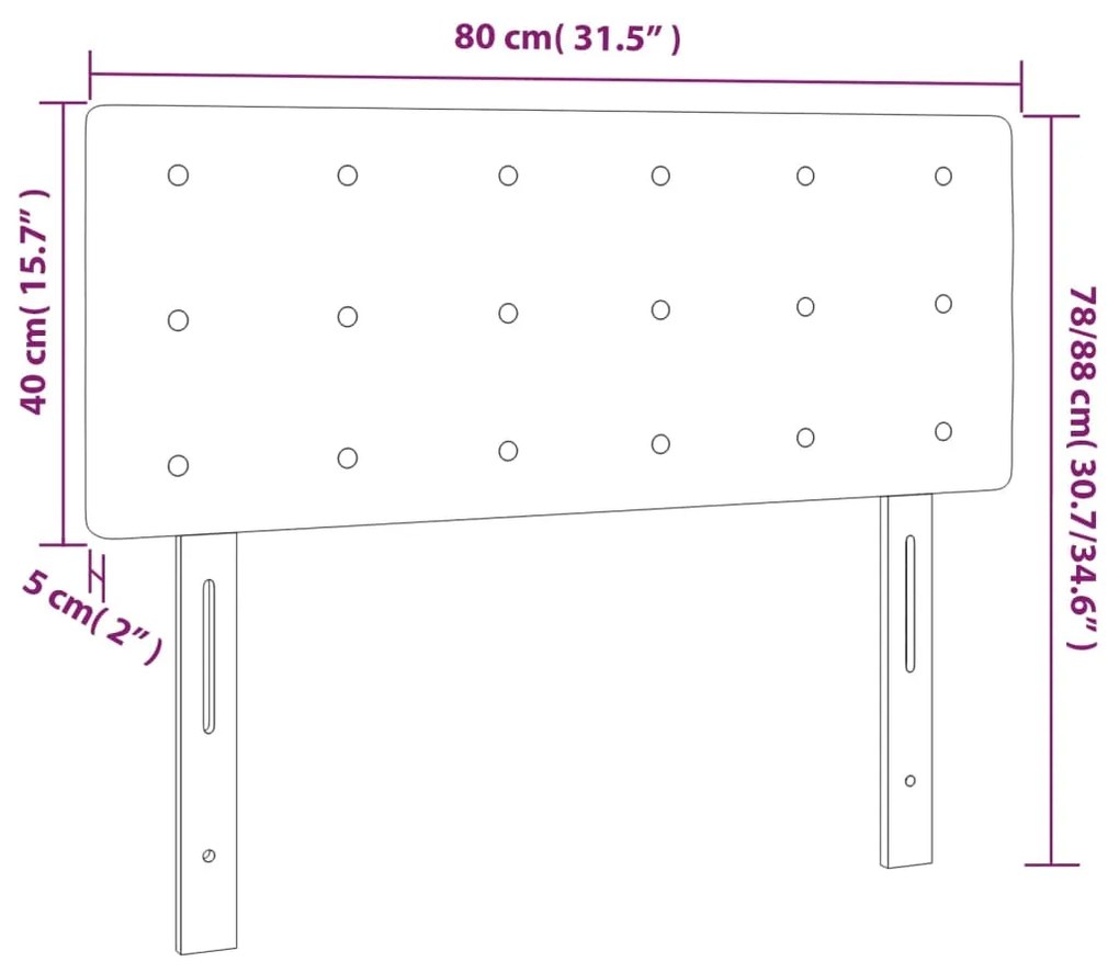 Cabeceira de cama tecido 80x5x78/88 cm azul