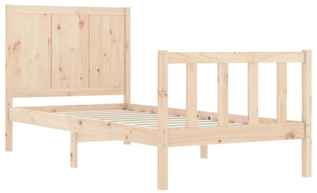 Cama sem colchão 100x200 cm madeira de pinho maciça