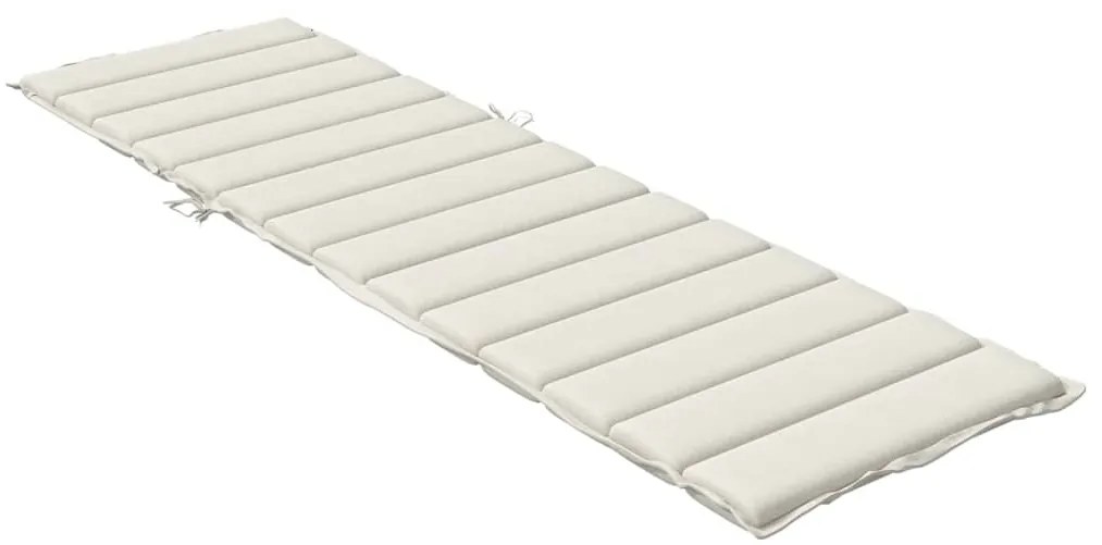 Almofadão para espreguiçadeira 200x60x4cm mesclado tecido creme