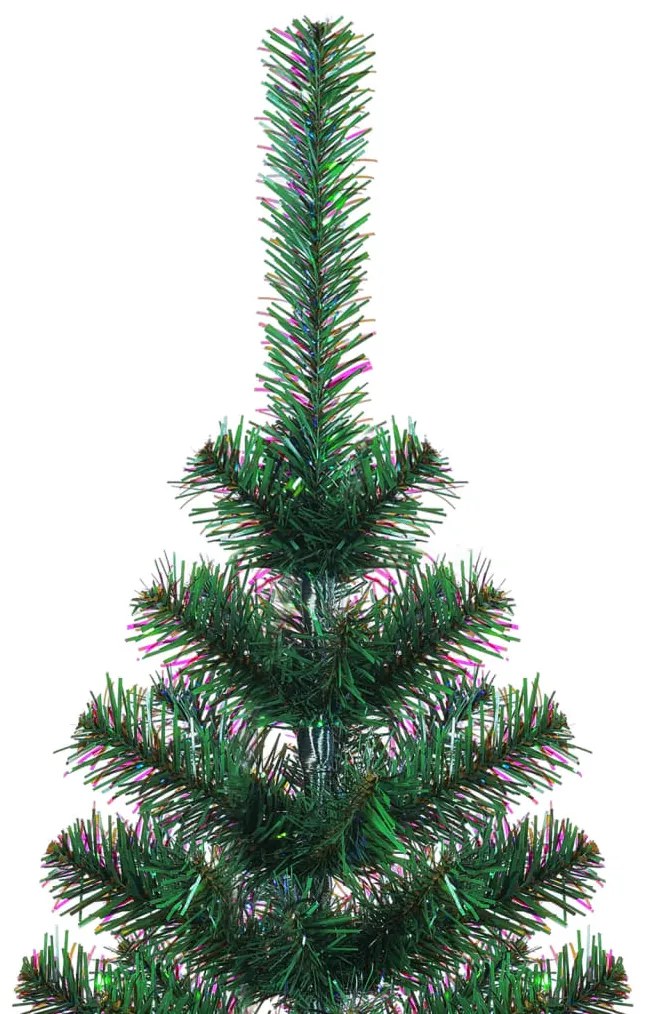 Árvore Natal artificial c/ pontas iridescentes 210 cm PVC verde