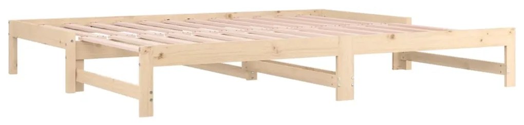 Estrutura sofá-cama de puxar 2x(90x190) cm pinho maciço