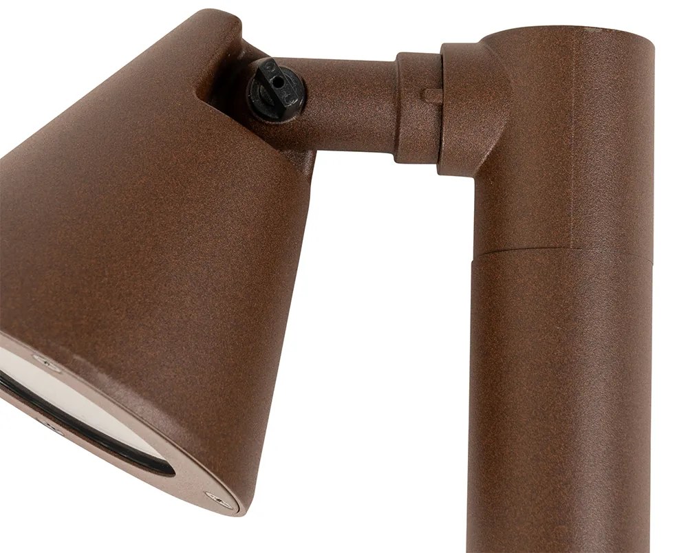 Candeeiro de exterior moderno castanho enferrujado 30 cm IP44 ajustável - Ciara