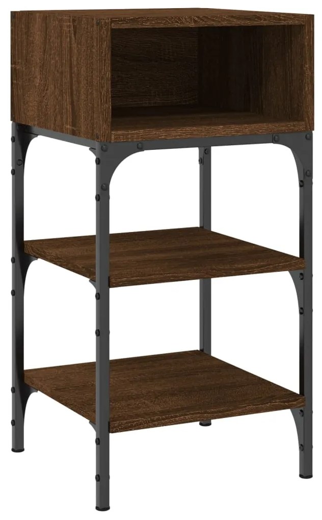 Mesas cabeceira 2pcs 35x34,5x70 deriv.madeira carvalho castanho