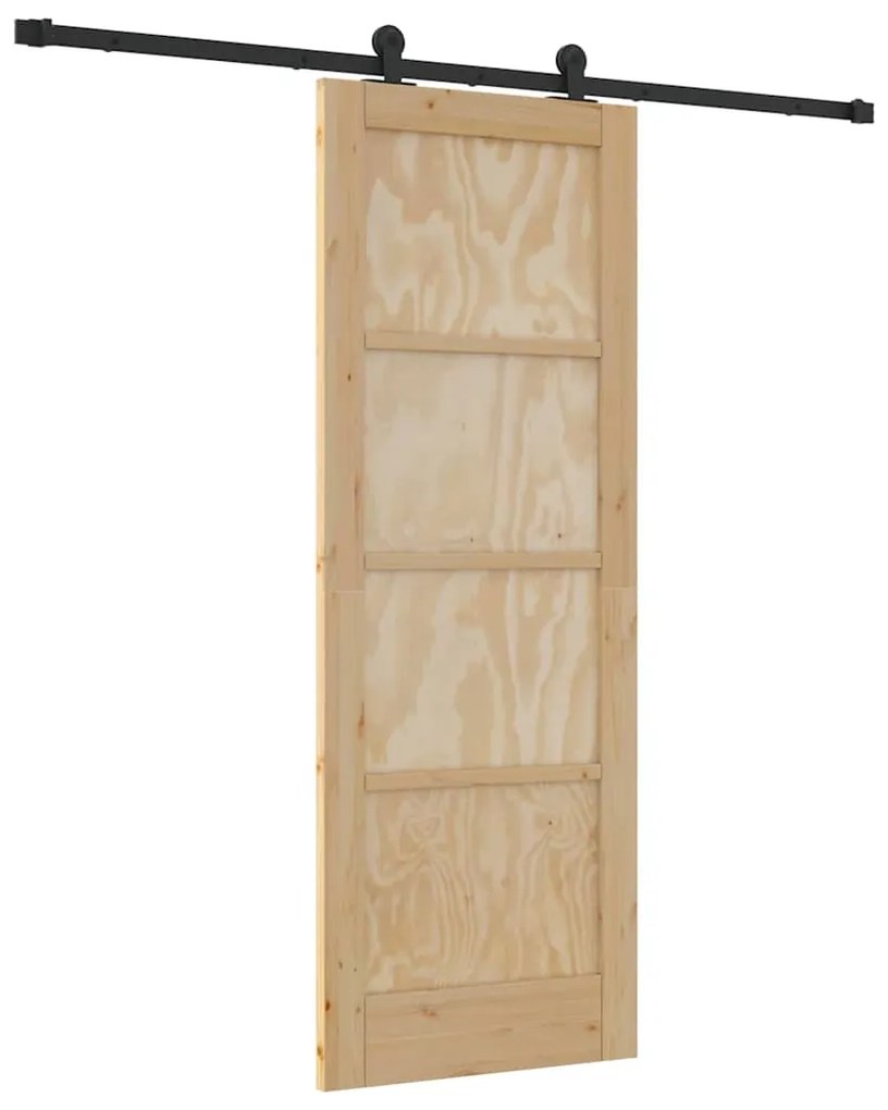 Porta de Correr vidaXL com Conjunto de Ferragens 73.5x198.5 cm Madeira