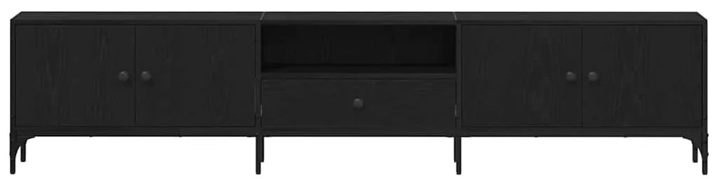Armário para TV vidaXL com Gaveta Preto Carvalho 200x25x44 cm Madeira