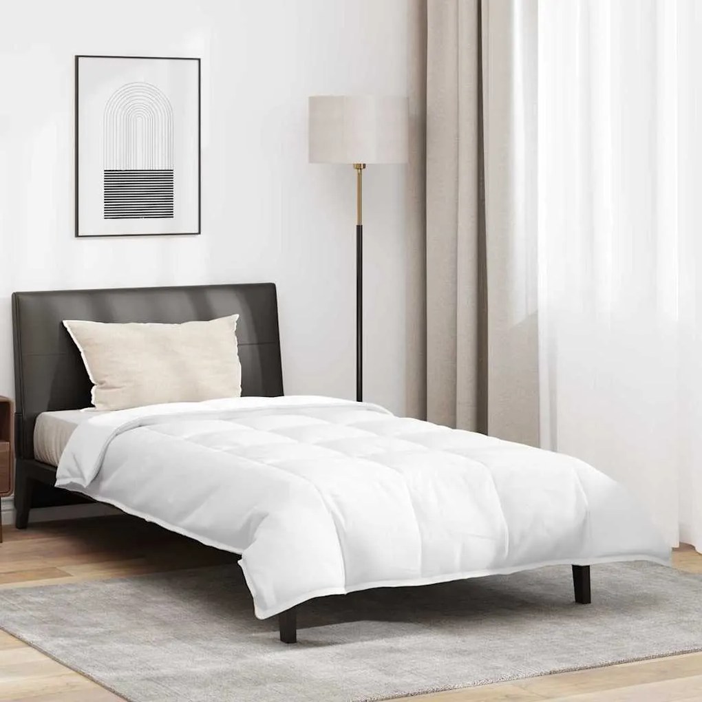 vidaXL Edredão com travesseiro 2 pcs Branco 135 x 200 cm Penugem