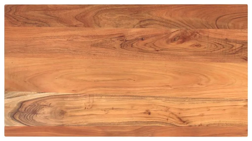 Tampo de mesa retangular 100x60x3,8 cm madeira de acácia maciça