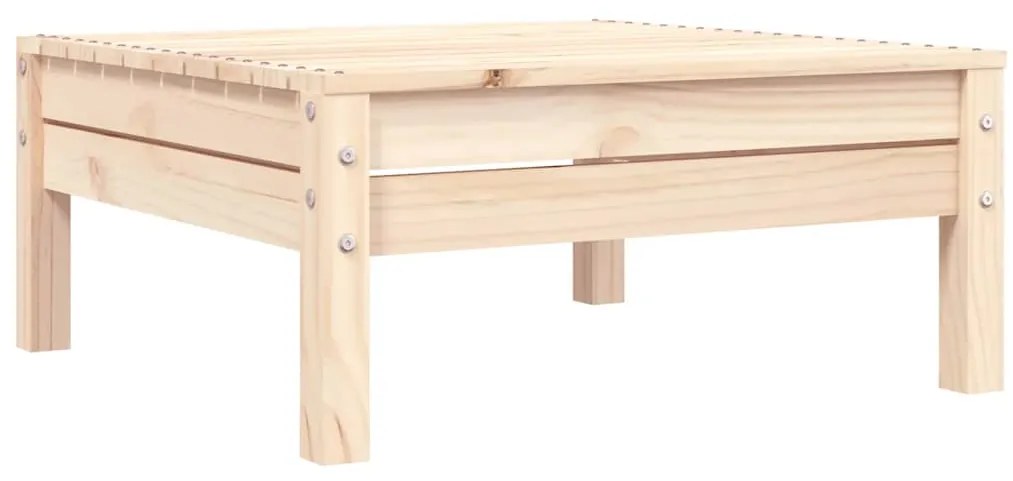 Sofá de 3 lugares para jardim madeira de pinho maciça