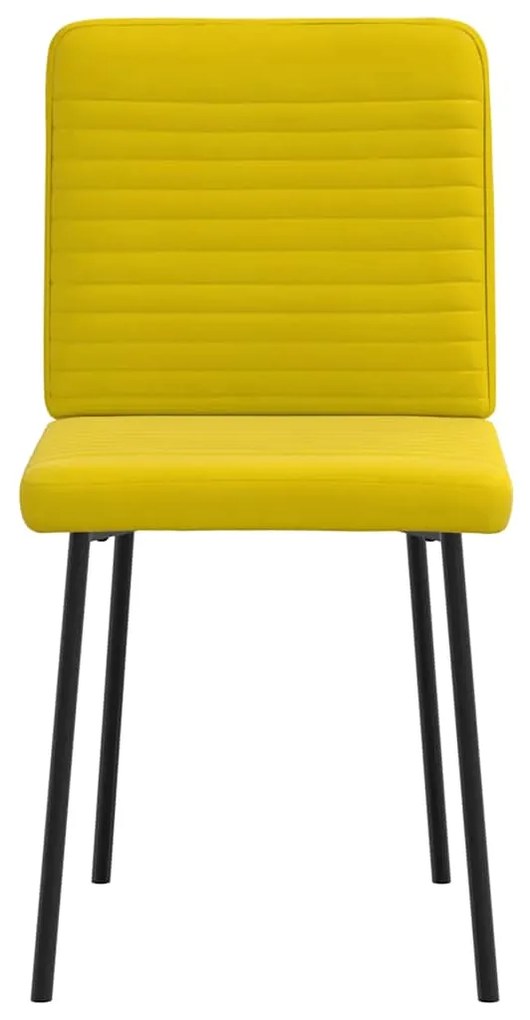 Cadeiras de jantar 4 pcs veludo amarelo