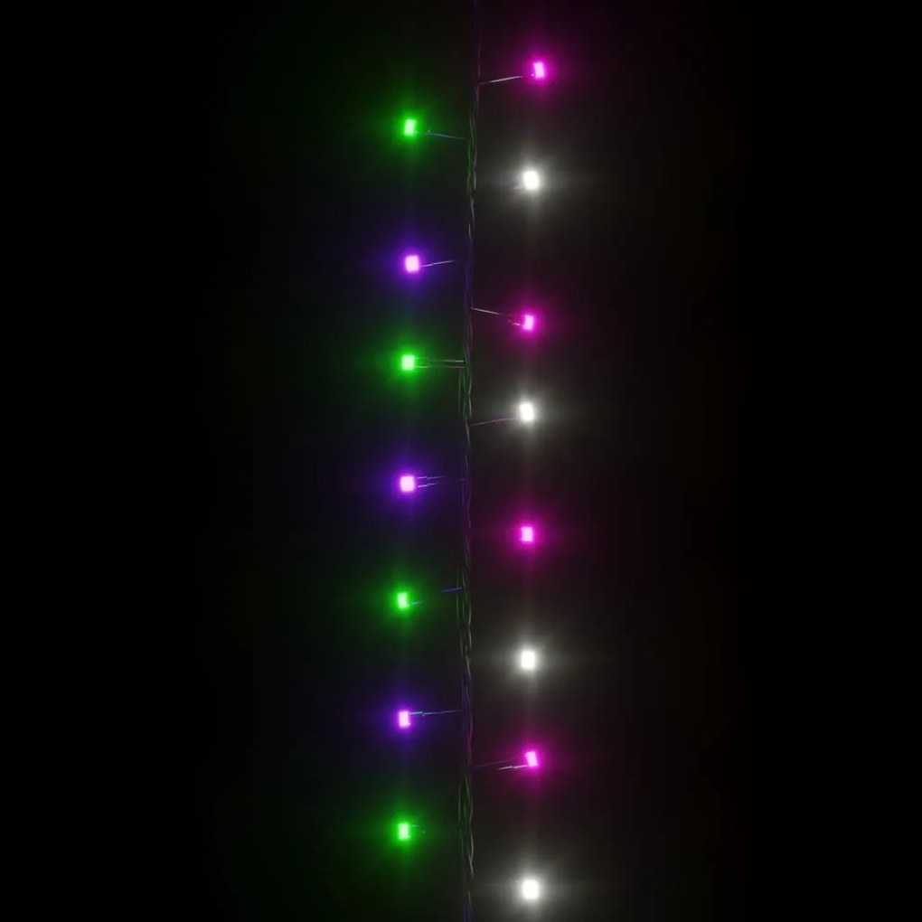 Cordão de luzes compacto 1000 luzes LED 25m PVC pastel multicor