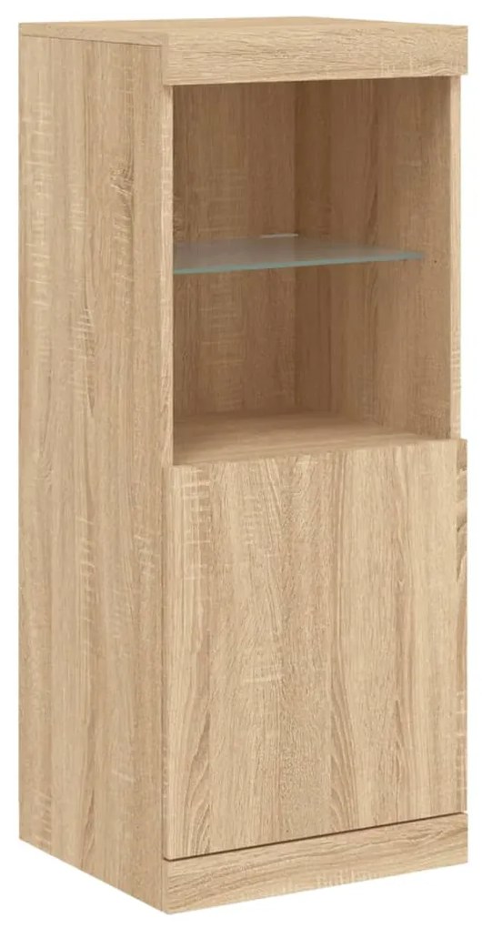 Aparador com luzes LED 41x37x100 cm carvalho sonoma