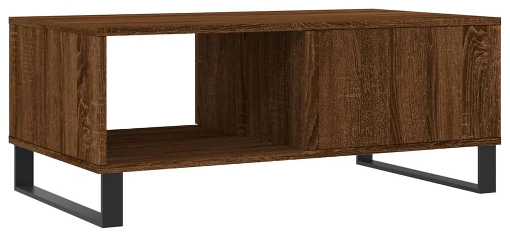 Mesa de centro 90x50x36,5cm derivados madeira carvalho castanho