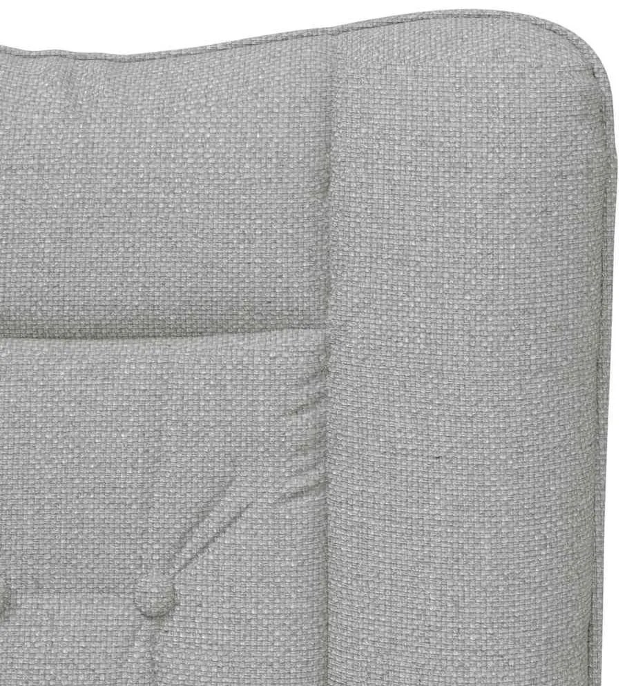 Poltrona Relaxante vidaXL Tecido Cinza Nuvem