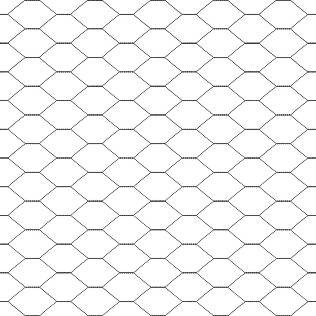 Cerca Hexagonal vidaXL Cinza 0.4x50 m Aço