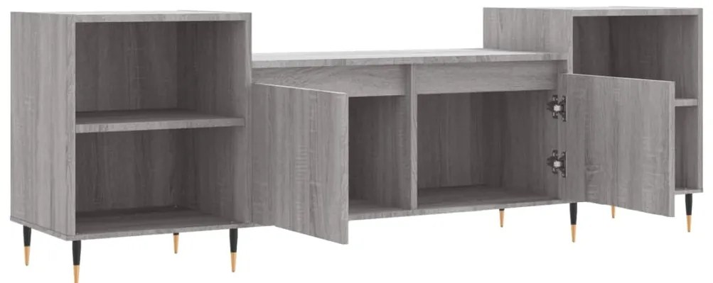 Móvel de TV 160x35x55 cm derivados de madeira cinzento sonoma