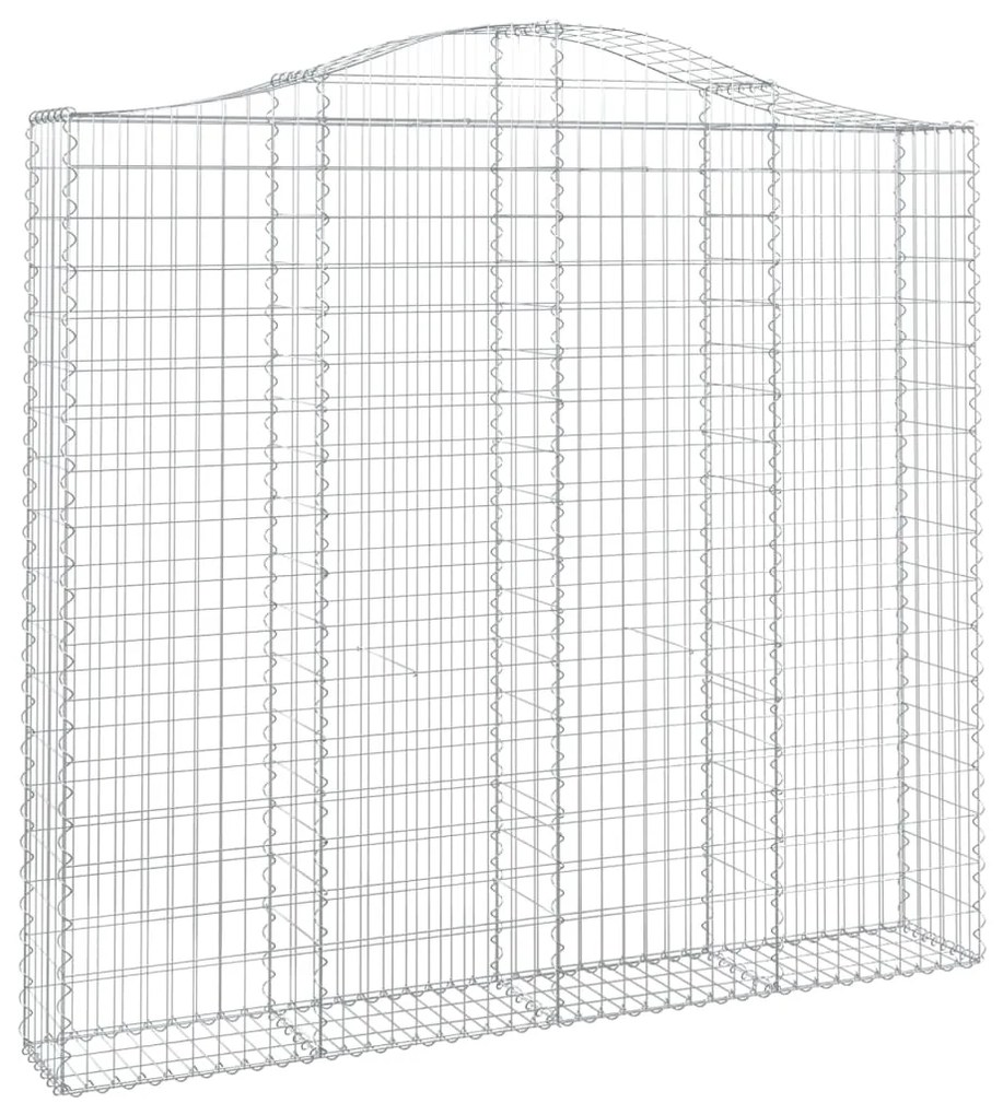 Cestos gabião arqueados 3pcs 200x30x180/200cm ferro galvanizado