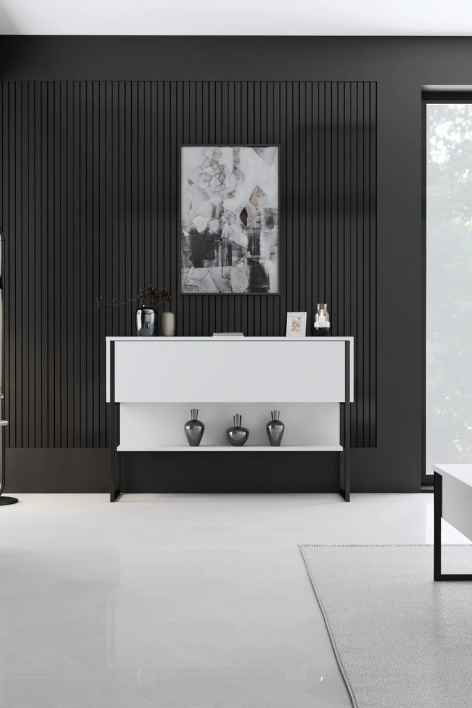 Cômoda Luxe – Preto e Branco – 120x80x30 cm
