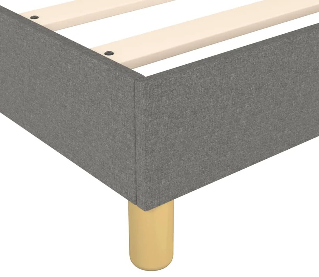 Estrutura de cama sem colchão 120x200 cm tecido cinzento-escuro
