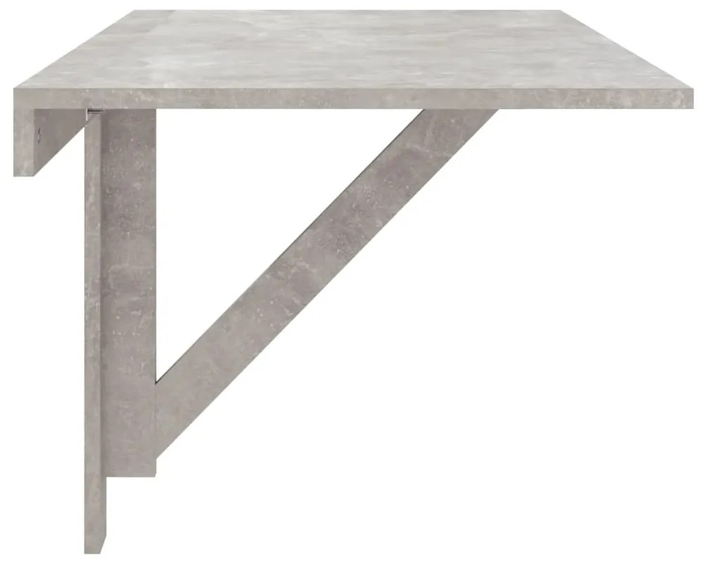 Mesa de parede dobrável derivados de madeira cinza cimento