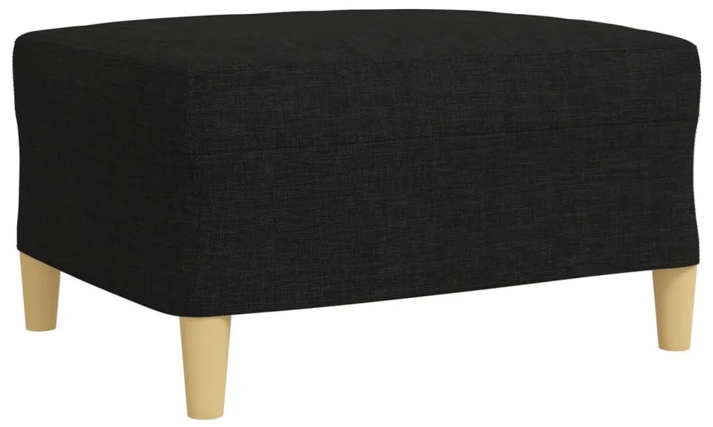 4 pcs conjunto de sofás c/ almofadas/apoio pés tecido preto