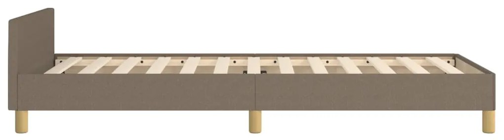 Estrutura de cama sem colchão 90x190 cm tecido cinzento