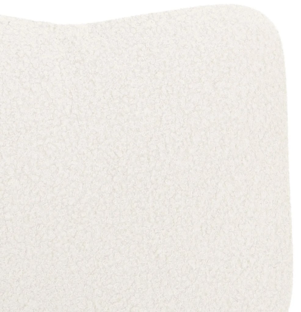 Cadeira Relaxante vidaXL Creme de Tecido com Pelo