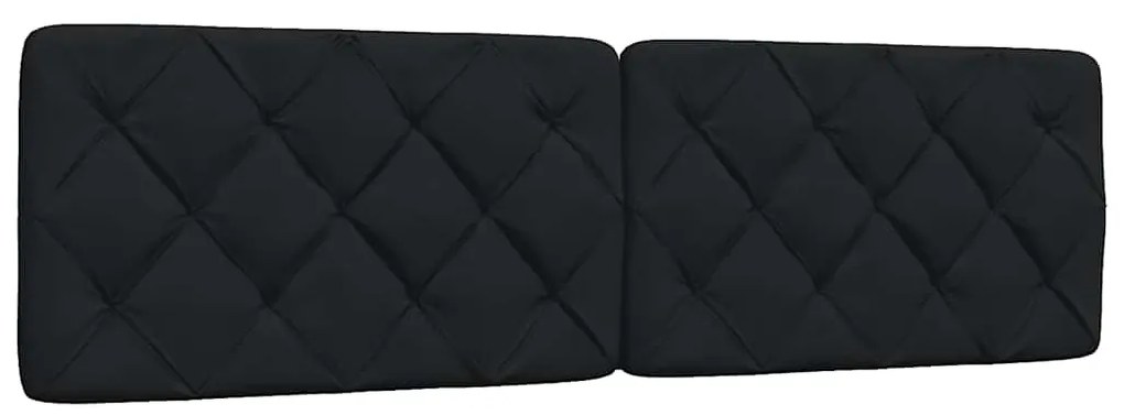 Estrutura de cama sem colchão 180x200 cm tecido preto