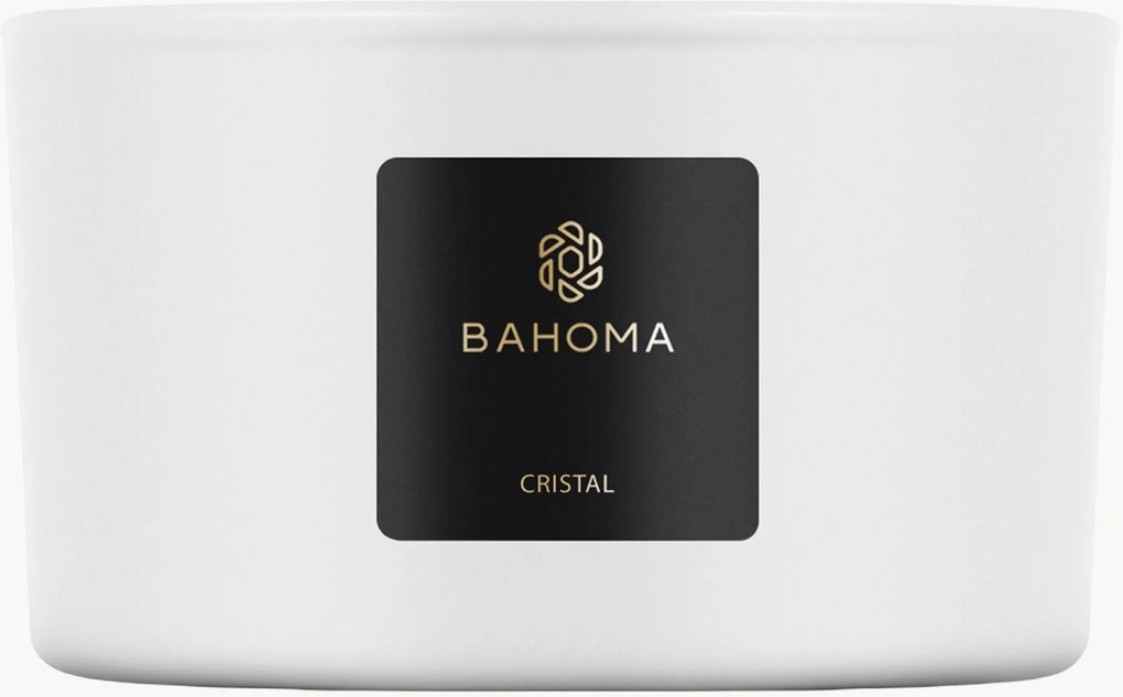 Vela perfumada com três pavios Cristal (marinho, cítrico, verde)