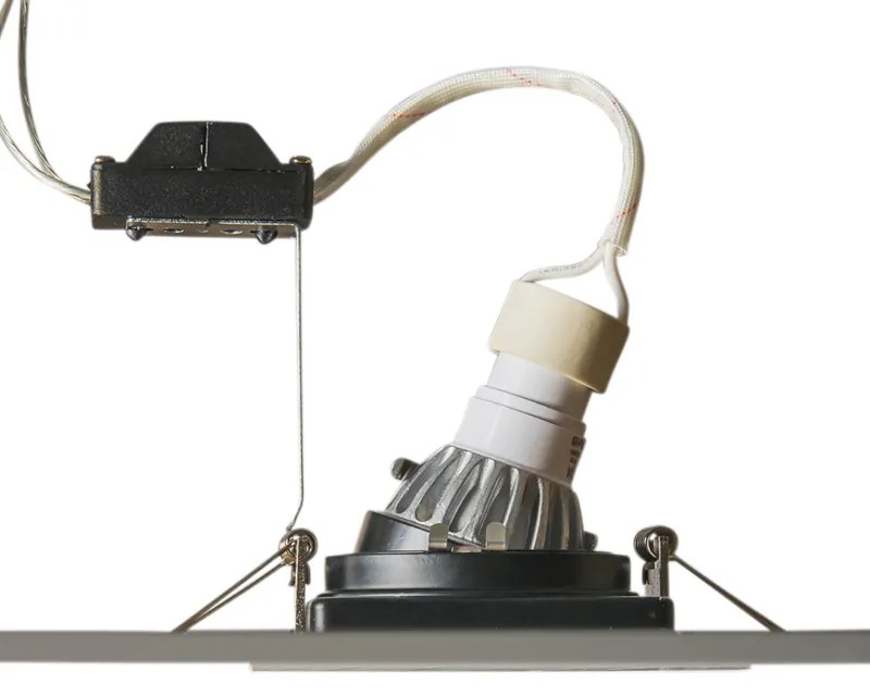 Foco embutido inteligente aço incluindo fonte de luz Wifi GU10 - Carree