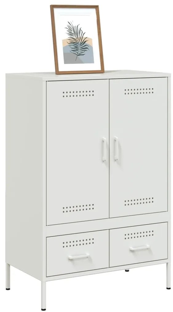 Móvel alto 68x39x101,5 cm aço branco