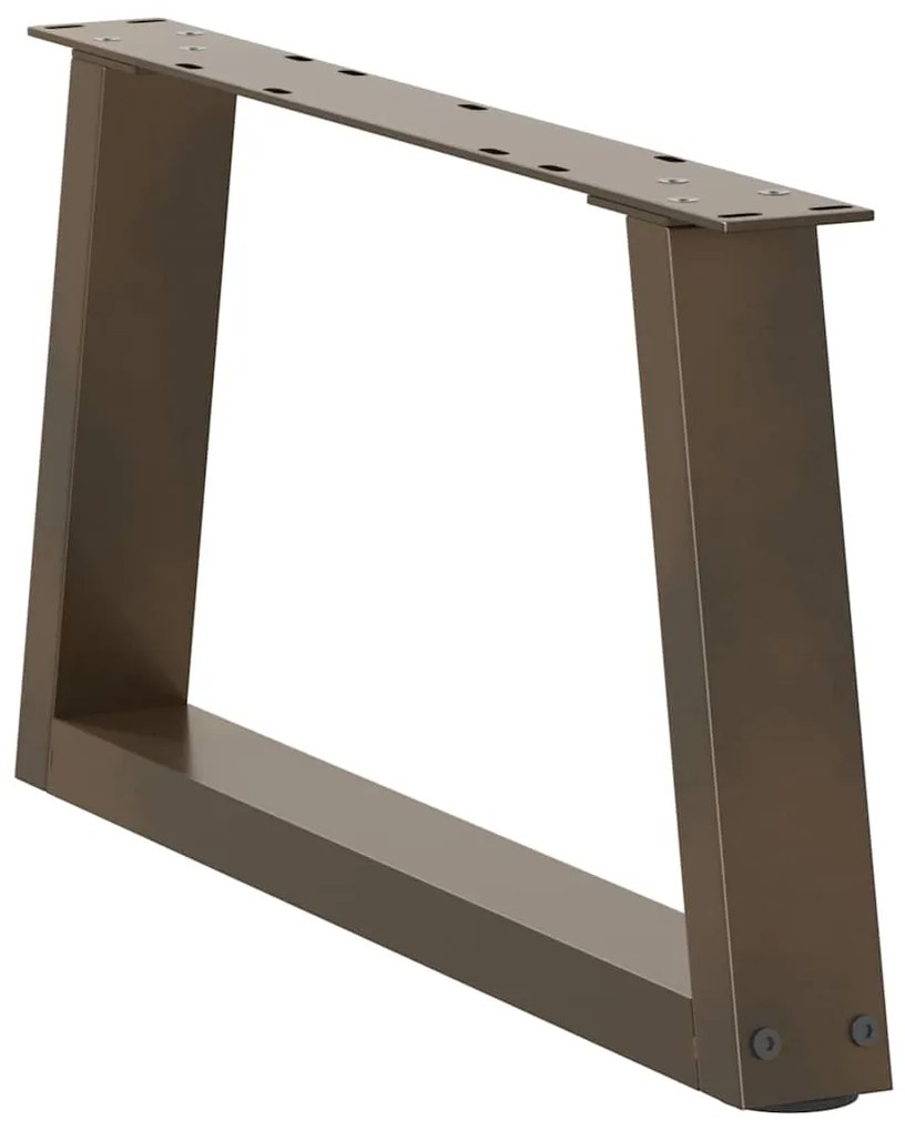 Pés para mesa de centro em formato de V, 2 peças, aço natural, 70x(30-