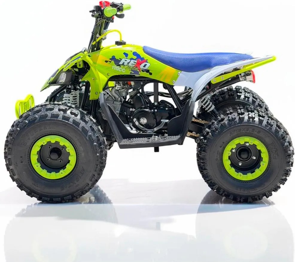 Mini moto 4 gasolina para crianças de 110 cc, REXO 4 Tempos YH110 Automática C/Marcha atrás e Limitador de velocidade Verde