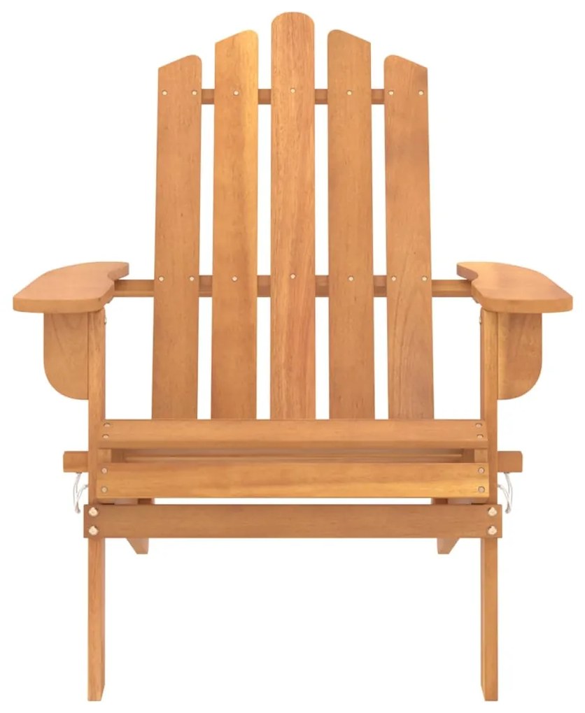 Cadeira Adirondack para jardim em madeira de acácia maciça