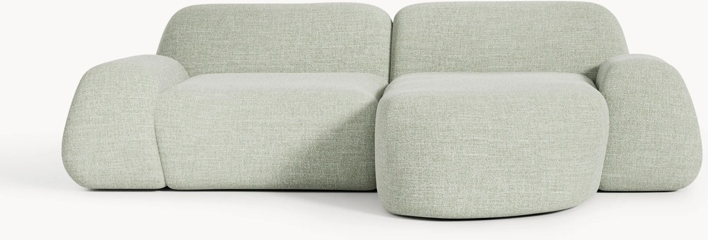 Sofá de canto modular em bouclé Wolke (3 lugares)