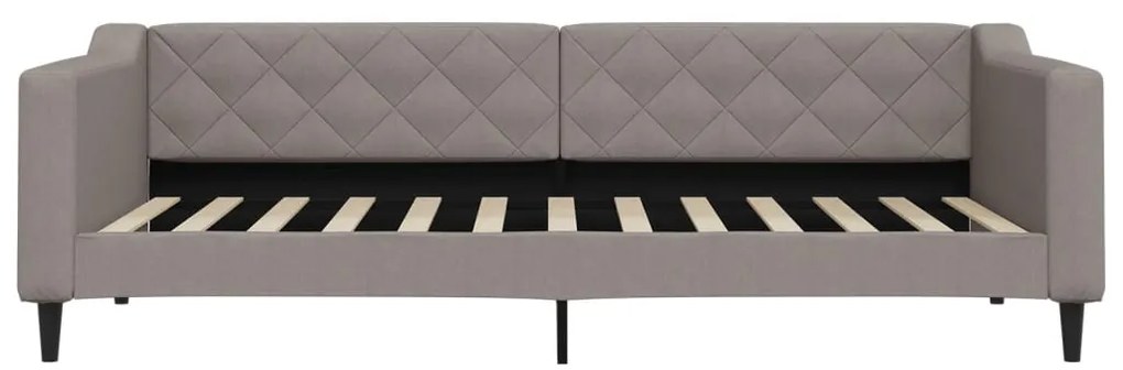 Sofá-cama com gavetão 90x200 cm tecido cinzento-acastanhado