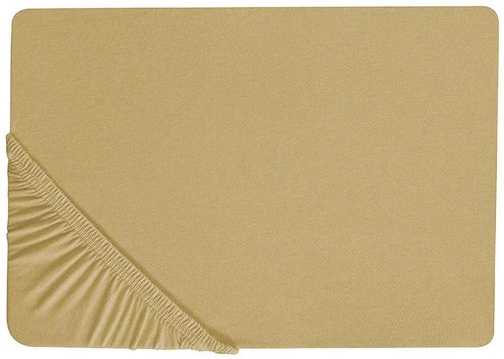Lençol-capa em algodão verde azeitona 160 x 200 cm JANBU Beliani