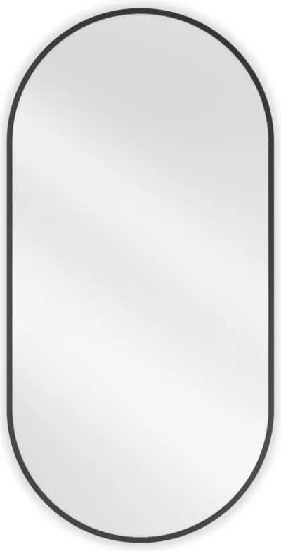 Mexen Loft espelho de casa de banho oval 100 x 50 cm, moldura preta - 9851-100-050-000-70