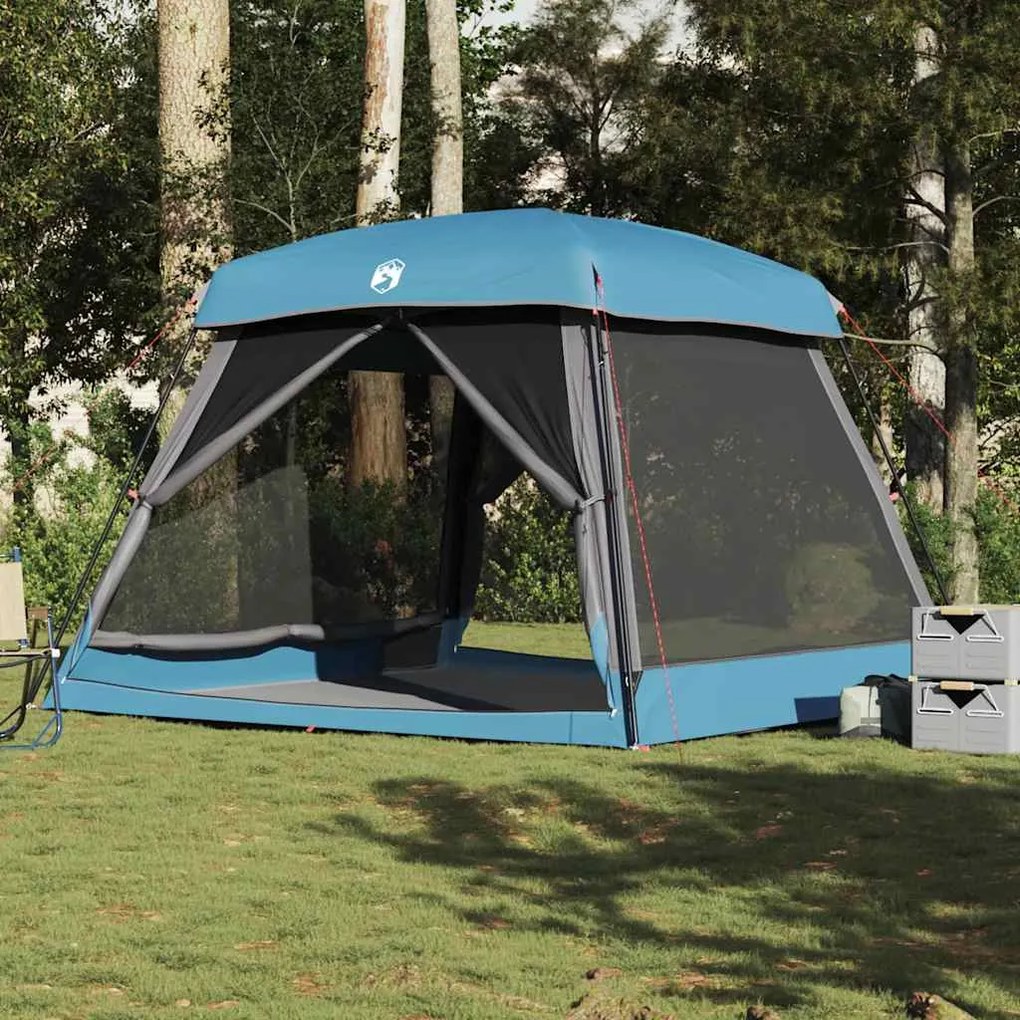 Tenda familiar estilo cabana para 6 pessoas impermeável azul