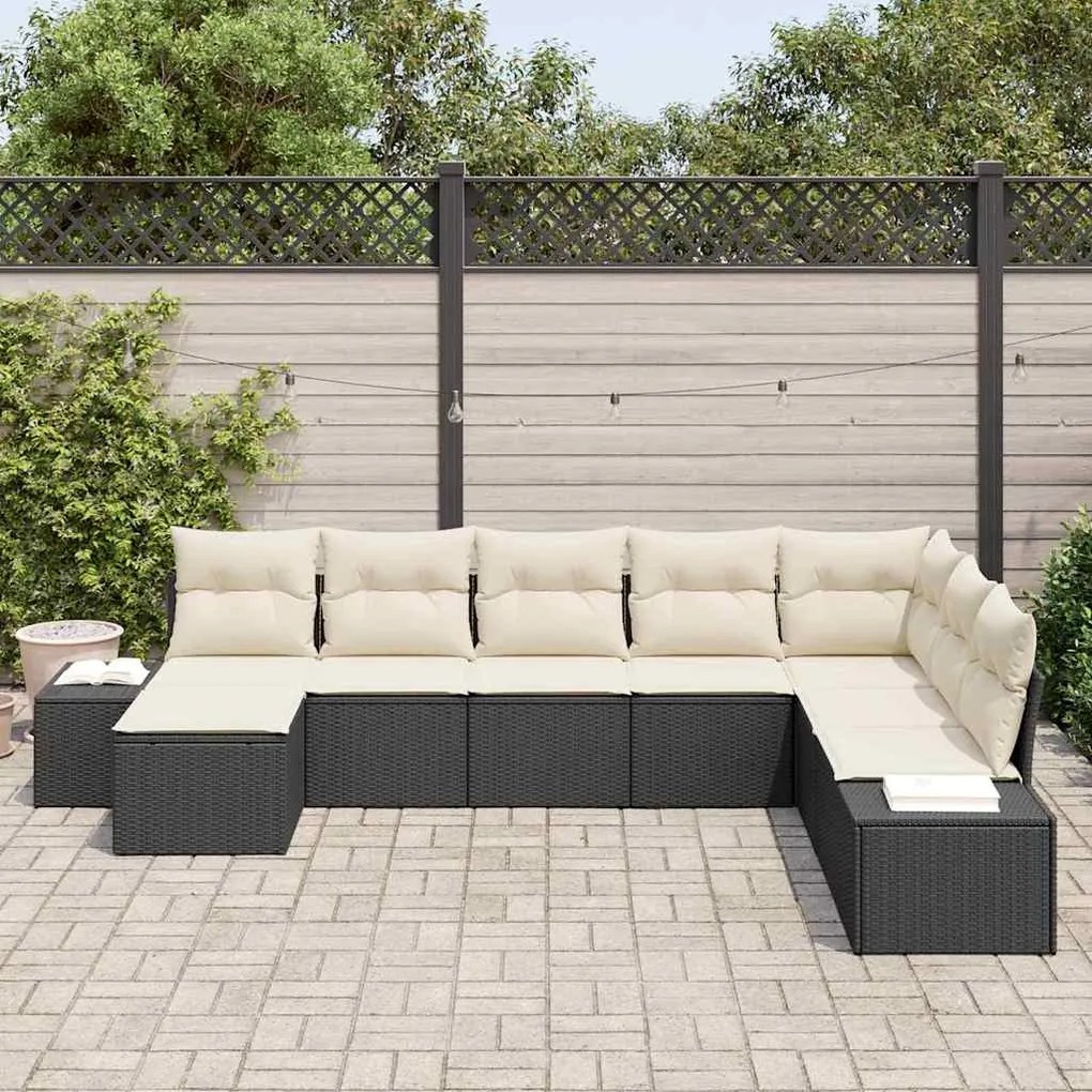 Conjunto de Sofá de Jardim com 8 Peças e Almofadas - em Rattan Sintéti