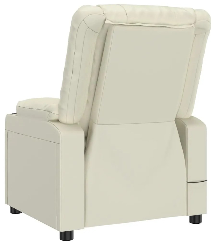 Cadeira de massagens couro artificial cor creme