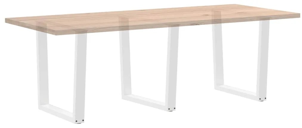 Pernas para mesa de jantar em V 3 peças, branco, 90x(72-73,3) cm, aço