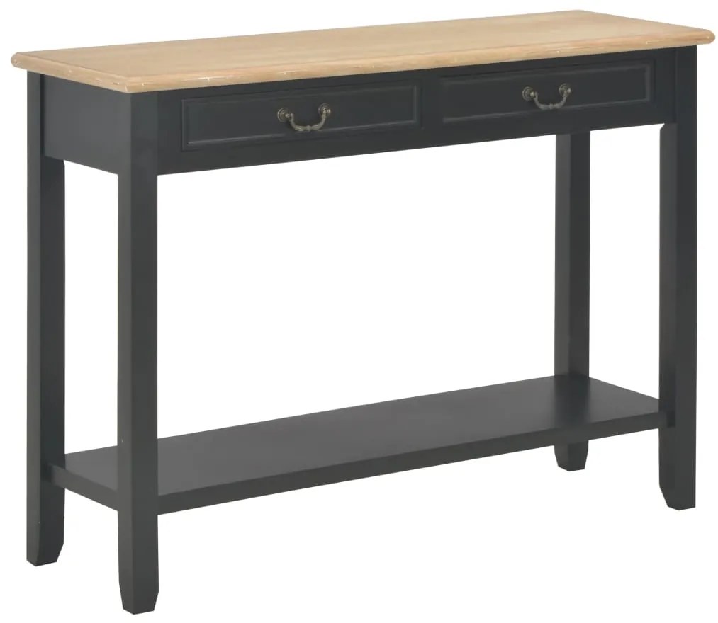 Mesa consola 110x35x80 cm madeira preto