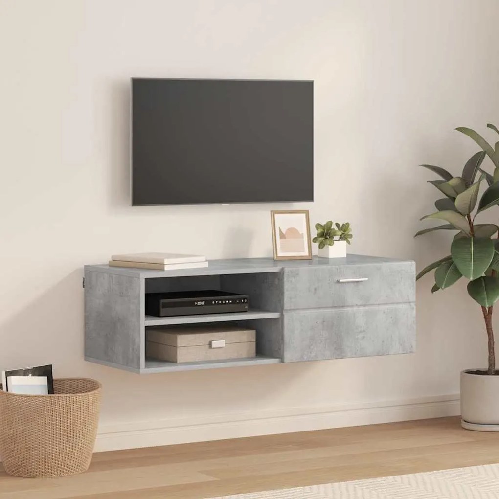 vidaXL Gabinete para TV com gaveta Branco brilhante 100.5 x 39 x 30 cm