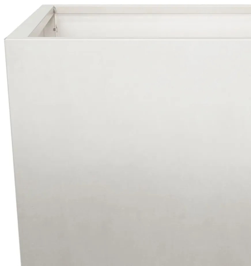 Vaso/floreira de jardim 2 pcs 35x35x75 cm aço inoxidável