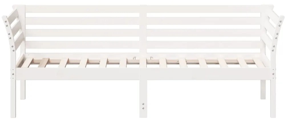 Sofá-cama sem colchão 90x190 cm madeira de pinho maciça branco