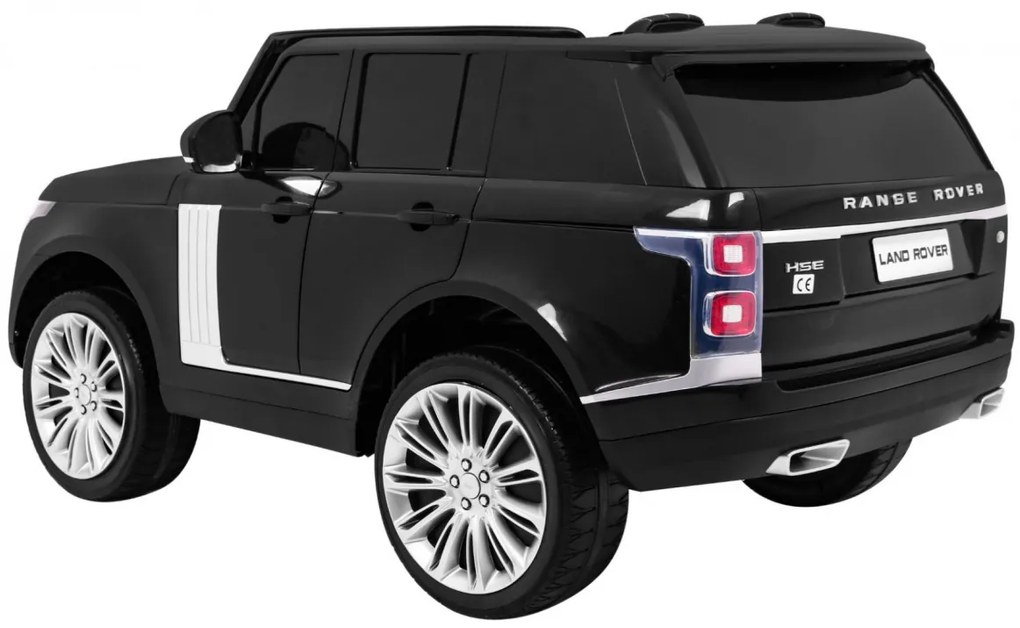 Carro elétrico para Crianças 2 Lugares Range Rover HSE 2x12V 4x4 Rodas Espuma EVA, assento couro ecológico Preto