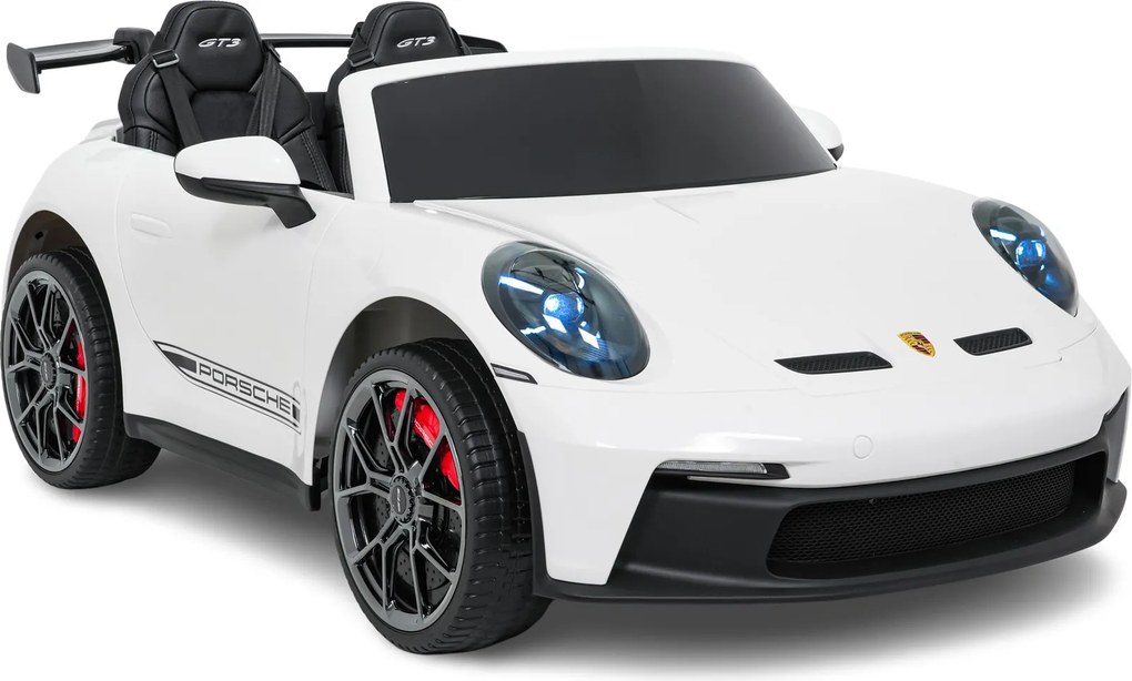 Carro elétrico para Crianças 3 a 9 anos, 24V 4x4 2 lugares Porsche 911 GT 3 MP4 Branco