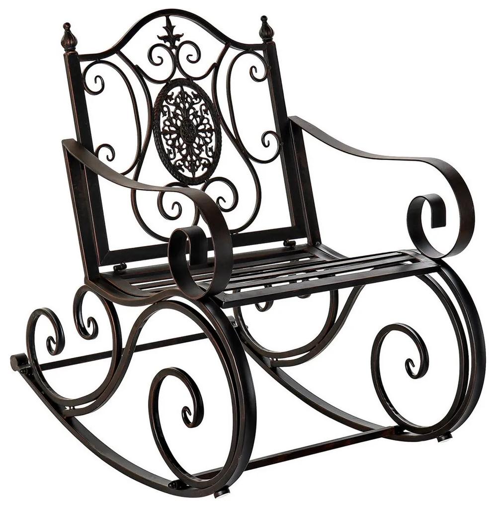 Cadeira de baloiço DKD Home Decor Preto Metal (64 x 90 x 90 cm)